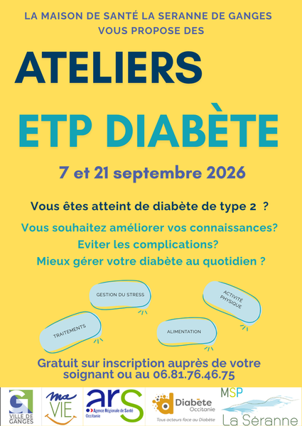 7 et 21 septembre 2026 ETP Diabète