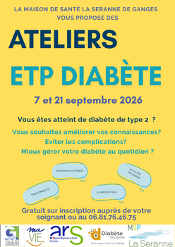 7 et 21 septembre 2026 ETP Diabète